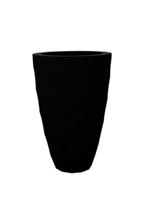Кашпо Vases Nano матовое черное Ø18x36