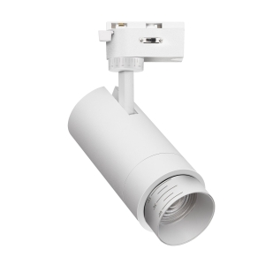 4868-1U, трековый светильник, D75xW162xH210, LEDx10/20/30W, 220V, 1004/1768/2312LM, 3000-6000K, zoom: 15-60°, included