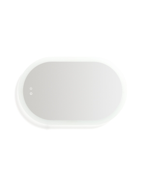 Овальное зеркало для ванной Mervi со LED подсветкой и защитой от запотевания 80 x 50 см