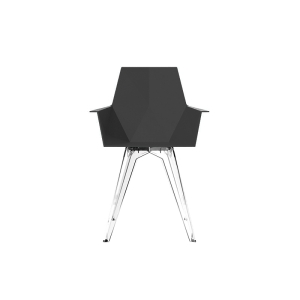 Стул Faz с подлокотниками на прозрачных ножках