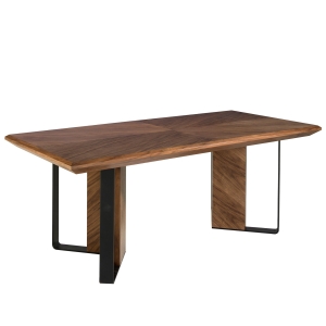 Обеденный стол 1105/MI2204T из ореха и черной стали