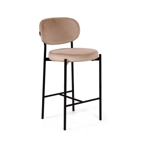 Стул полубарный Mason, бархат бежевый 5