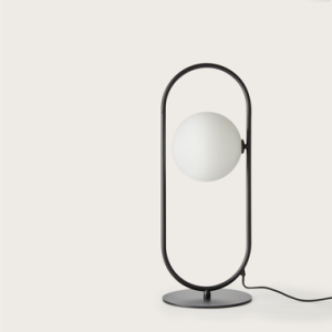 Настольная лампа Abbacus черная/опаловое стекло