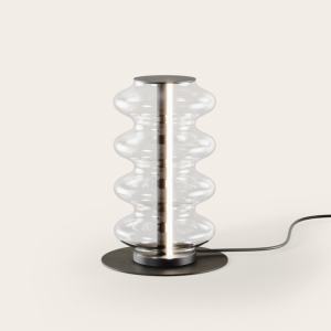 Настольная лампа Vitree черный металл/ прозрачный плафон