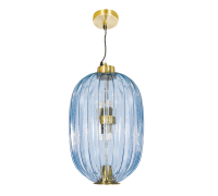 Подвесной светильник Cloyd KAROO P7 / выс. 50 см - синее стекло (арт.10514)