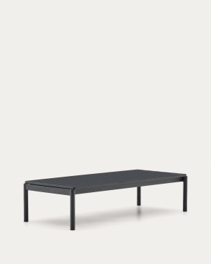 Журнальный столик Sorells из серого алюминия 63 x 149 см