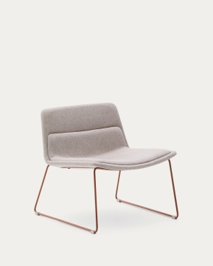 Zahara Стул со стальными ножками полиэстер бежевый