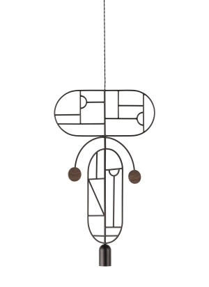 Подвесной светильник Wooden Dots WDS09 Gold/walnut
