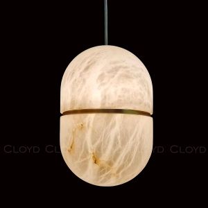 Подвесной светильник Cloyd DILEMMA-B P1 / Ø14 см - алебастр - латунь (арт.12348)