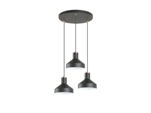 Irias Люстра 3L черный/медный D45