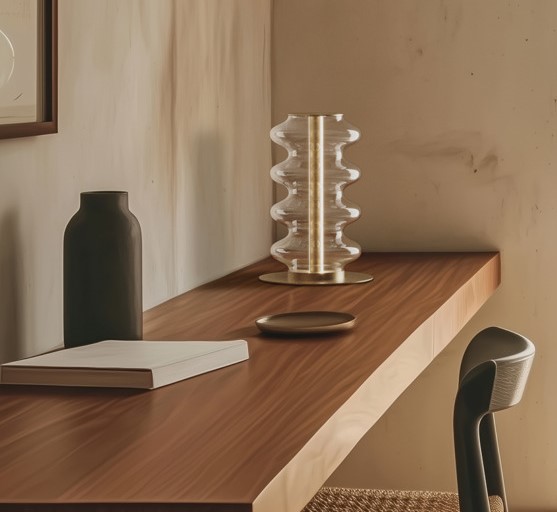 Настольная лампа Vitree золотой металл/ прозрачный плафон от интернет-магазина IDODOM.RU