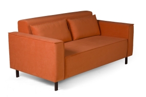 Club диван-кровать прямой, велюр Frost fox