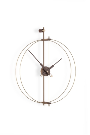 Часы настенные Mini Barcelona Premium Walnut/brass
