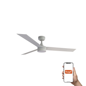 Потолочный вентилятор CRUISER L Ш1320MM белый 3 PALAS 18W LED DIM TUYA