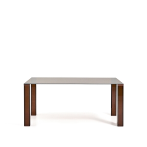 Стол Adularia из коричневого закаленного стекла 160 x 90 см