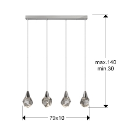 Люстра Aquaria 4L хром от интернет-магазина IDODOM.RU