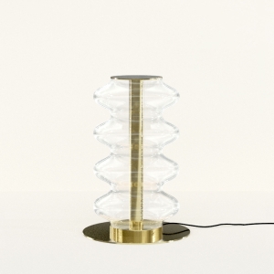 Настольная лампа Vitree золотой металл/ прозрачный плафон