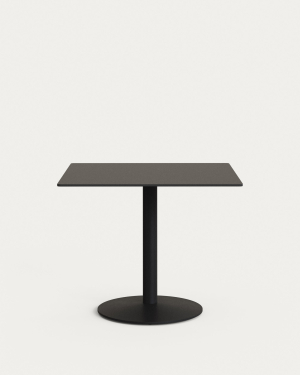 Esilda Садовый стол черного цвета с черной металлической ножкой