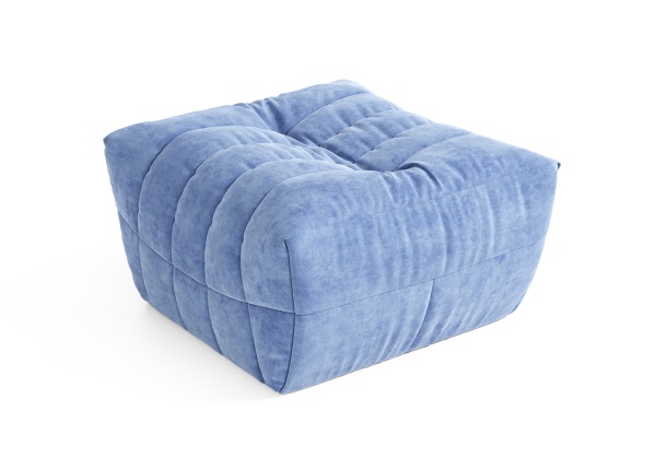 Пуф ДеФранс™️ Слим 70/70 - Бентли плейн флок