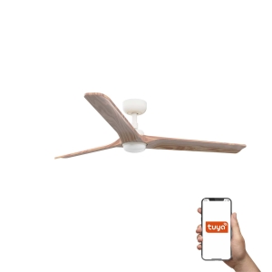 Потолочный вентилятор HEYWOOD L Ш1320 белый/сосна 3P LED 10W TUYA