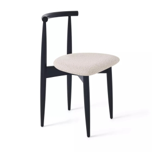 Стул Diana, бук натуральный (эмаль черная), бежевый