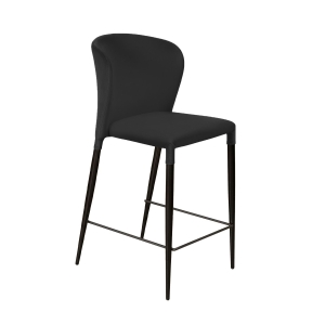 Стул полубарный Albert, бархат антрацит 14/опора конус