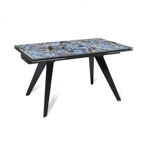 Стол раскладной Rhein (140+40+40), керамика глянцевая Lemurian Blue