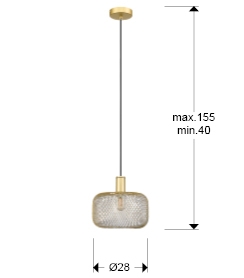 Подвесной светильник Osiris 1L золотой от интернет-магазина IDODOM.RU
