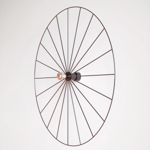 Бра Wheel 90 cm черный + цоколь 5 cm черный