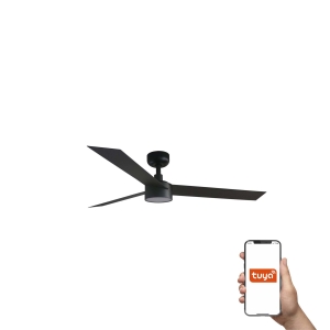 Потолочный вентилятор CRUISER L Ш1320MM черный 3 PALAS 18W LED DIM TUYA