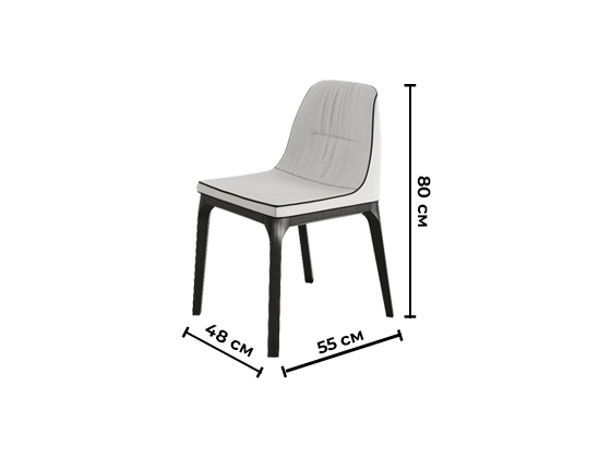 Стул Mido массив экокожа белый от интернет-магазина IDODOM.RU
