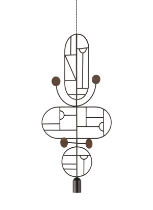 Подвесной светильник Wooden Dots WDS15 graphite/walnut