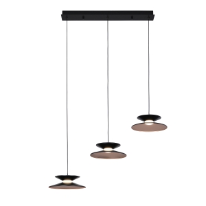 4372-3P, подвесная люстра, L700xW200xH300/1800, 3xLEDx4.3W, 910LM, 4000K, CRI>90, included