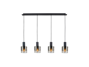 Люстра Venize 4L черный/дымчатый