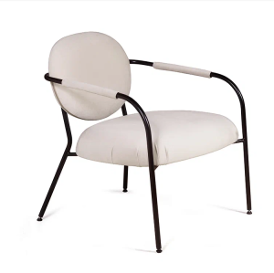 Лаунж кресло EGO, велюр белый