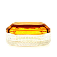 Шкатулка Cloyd CHASSE Box / шир. 13 см - желт. стекло (арт.50018)