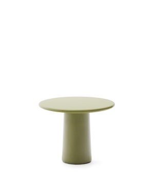 Журнальный столик Albanella из цемента с глянцевой зеленой отделкой Ø65 см