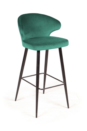 Стул барный Richard, бархат зеленый 19