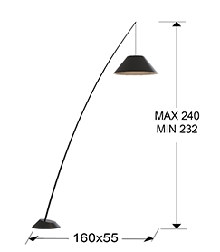 Торшер Junco черный от интернет-магазина IDODOM.RU