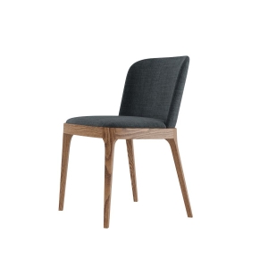 Стул Magda без стежек, массив бук, рогожка черный