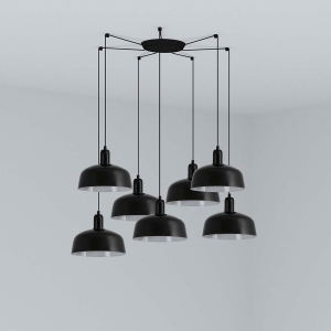 Подвесной светильник TATAWIN черный 7xE27