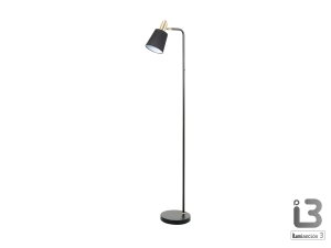 Gisela Торшер 1L черный-латунный