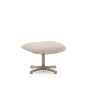 Teryl Пуф из шенилла бежевого цвета с серым металлом