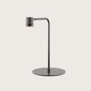 Настольная лампа Tea серый металлик/коричневый мрамор