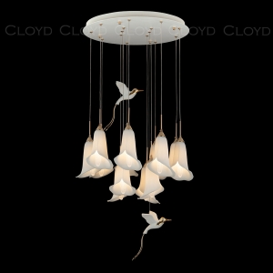 Люстра Cloyd OSANNA C13 / Ø60 см - керамика - белый (арт.11889)