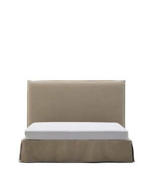 Jaira Кровать коричневого цвета со съемным чехлом для матраса размером 160 х 200