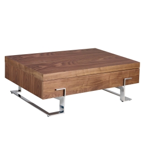 Журнальный столик MH2103A /2099 из ореха и хромированной стали