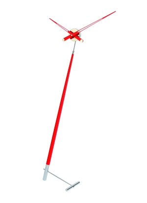 Напольные часы Pisa L хром-красный