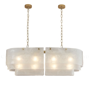 Люстра Cloyd PAMIR C12 / шир. 100 см - золото - белое матовое стекло (арт.11657)