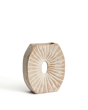 Ваза Valura из папье-маше розового и бежевого цвета 21 см